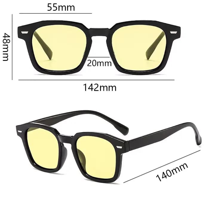 Nouveau unisexe Rectangle Vintage lunettes de soleil 2023 Design de mode rétro lunettes de soleil fe
