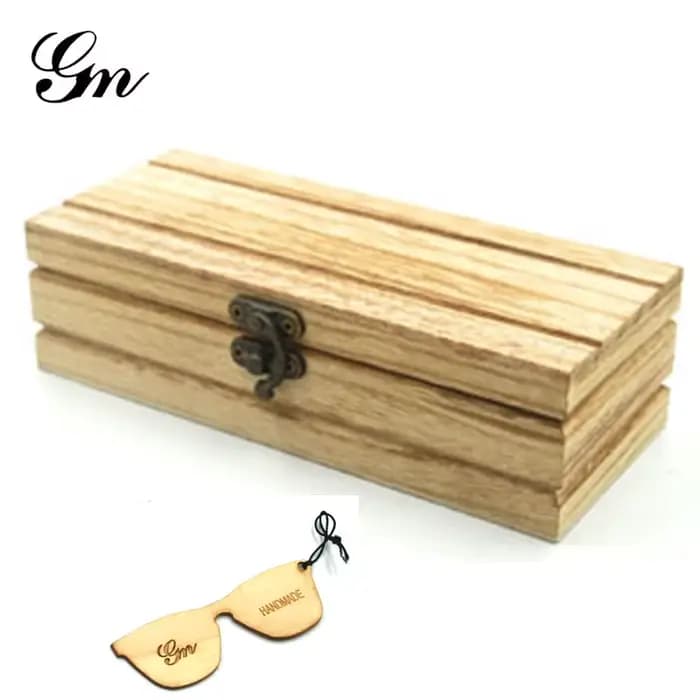 Boîte à lunettes en bois naturel et bambou GM avec 5 modèles différents de boîtes à lunettes