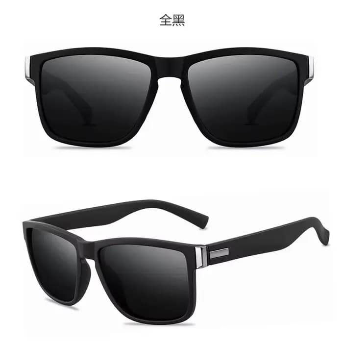 Lunettes de soleil de pêche à la mode, monture carrée, rétro, polarisées décoratives, pour hommes et