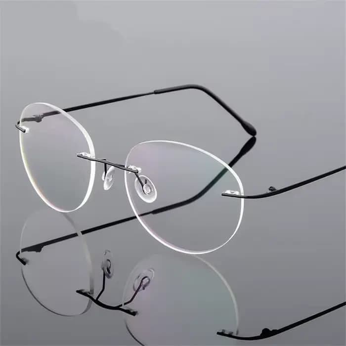 Lunettes de myopie rondes sans cadre pour femmes et hommes, lunettes de Prescription ultralégères sa