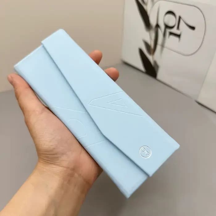 Étui à lunettes portable rétro pliable 2026 – Boîte de rangement minimaliste en cuir pour lunettes d