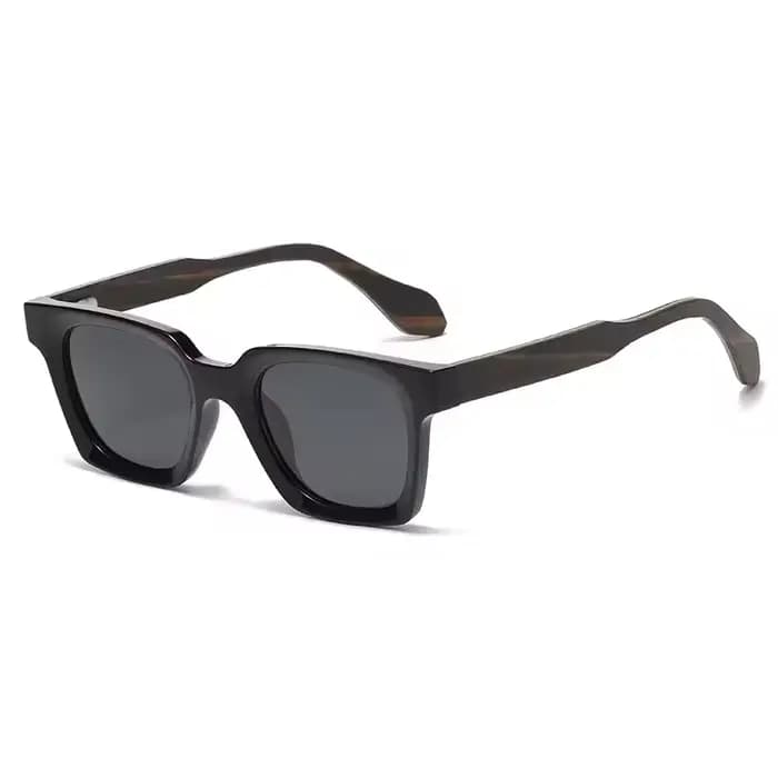 Lunettes de soleil PC tortue à la mode avec branches en bois pour hommes et femmes, lunettes de sole