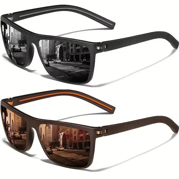Lunettes de soleil polarisées carrées pour hommes et femmes, monture légère
