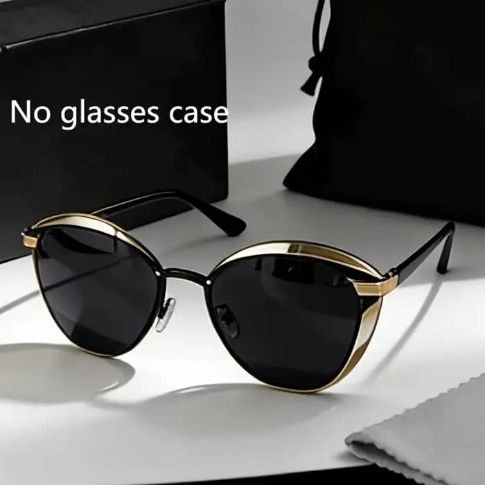 Lunettes de soleil papillon rétro classiques avec monture métallique unisexe, idéales pour la condui