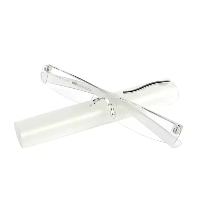 Lunettes de lecture fines avec clip de fixation, étui de rangement, protection oculaire portable, po