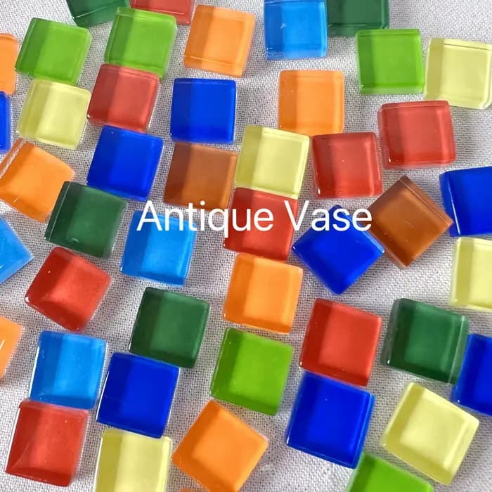 Mosaïque de verre cristal coloré, 50 pièces, fait à la main, bricolage, décoration créative pour enf