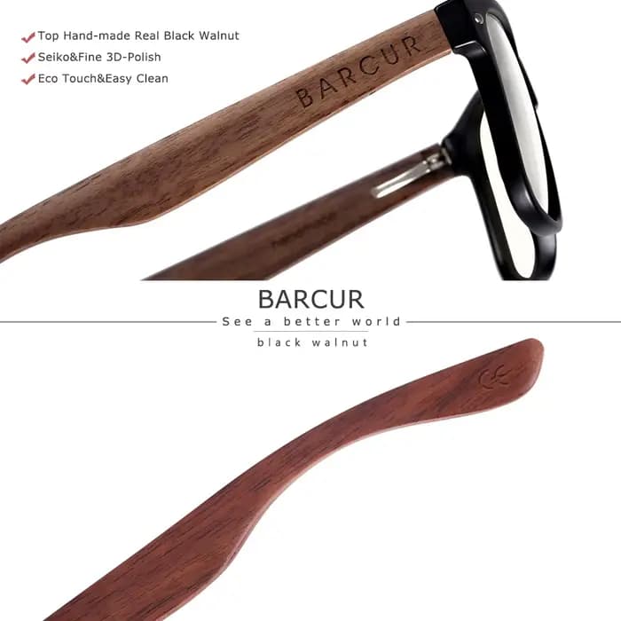 Lunettes Anti-rayons bleus en bois de BARCUR lunettes d'ordinateur lunettes optiques Anti-blocage de