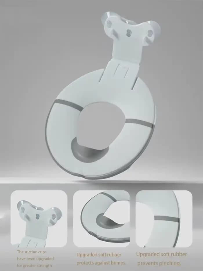 Siège de toilette pliable pour enfants, siège de pot rabattable et assis, se fixe aux toilettes en t