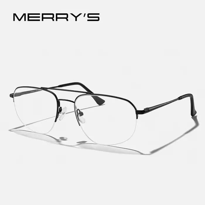 MERRYS-Lunettes de vue optiques en alliage de titane pour hommes et femmes, montures de lunettes, de