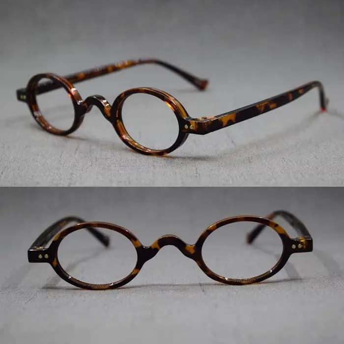 Vintage petit ovale rond 38mm lunettes de lecture jante complète homme femmes 100 125 150 175 200 22