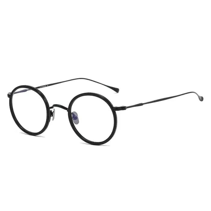 2026 Marque de luxe Designer KMN139 Hommes Rétro Rond Titane Cadre Lunettes Femmes À La Mode Cercle 