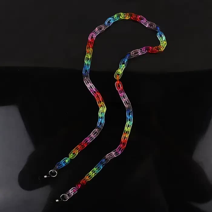 FishSheep-Lunettes de soleil colorées en acrylique transparent pour femmes, lanière anti-perte, sang
