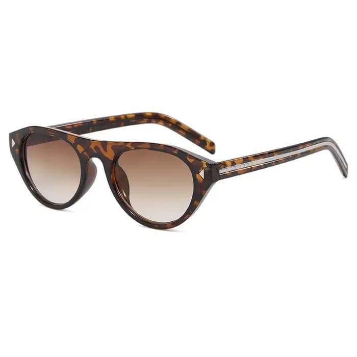 Lunettes de soleil ovales vertes pour femmes, design vintage, lunettes de soleil sexy rétro punk pou