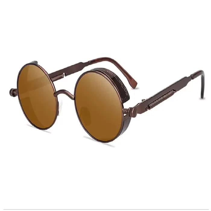 Lunettes de soleil de Style Steam Punk en métal Steampunk mode hommes lunettes de soleil rondes rétr