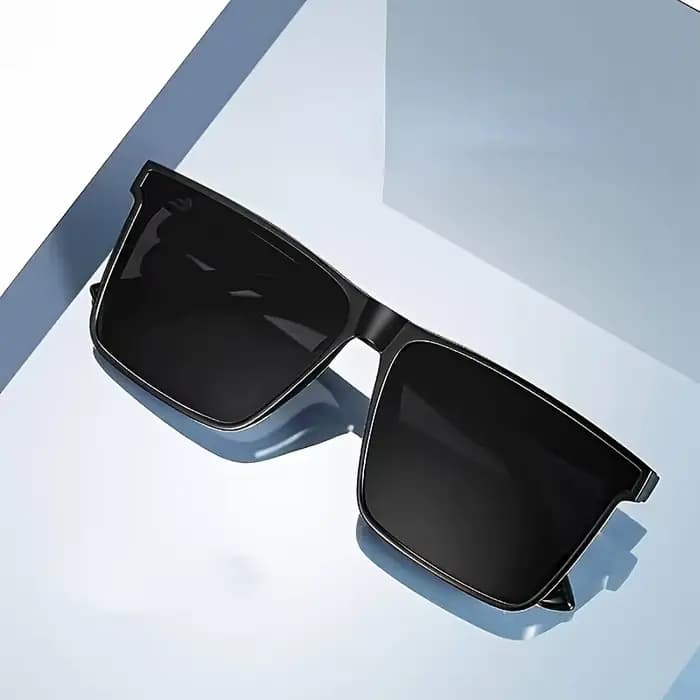 Lunettes carrées noires simples pour hommes et femmes, 1 pièce, pour hommes et femmes, voyage en ple