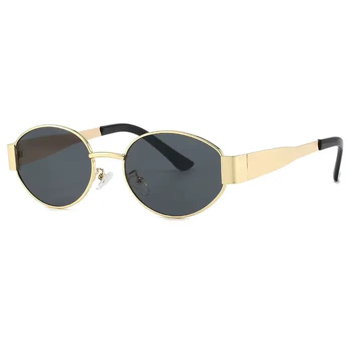 Lunettes de soleil rétro de luxe unisexe Vintage lunettes de soleil légères rondes ovales lunettes é