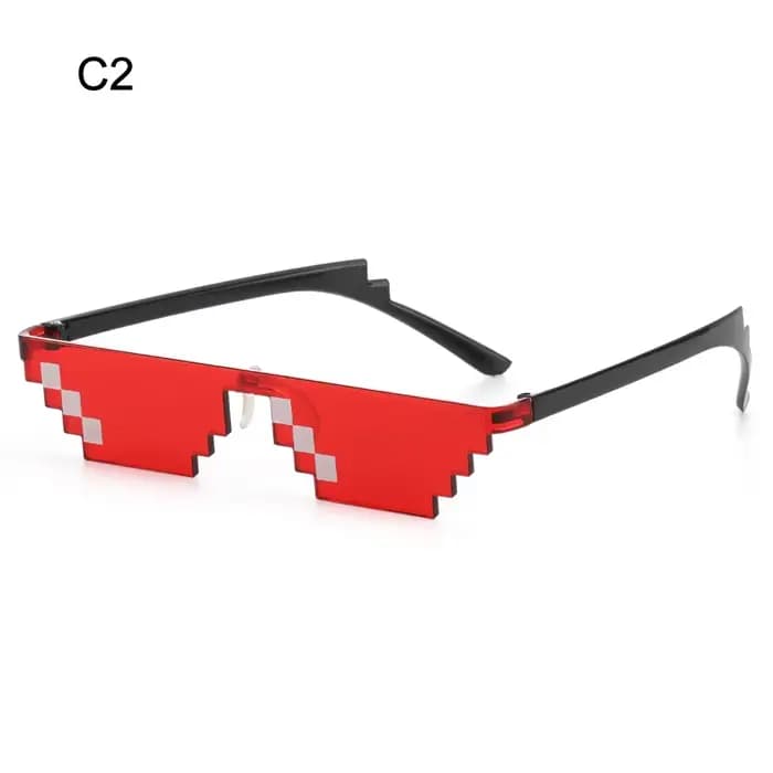 Lunettes de soleil Pixel Mosaic ThDPLife pour hommes et femmes, lunettes de soleil robot Gamer, cade