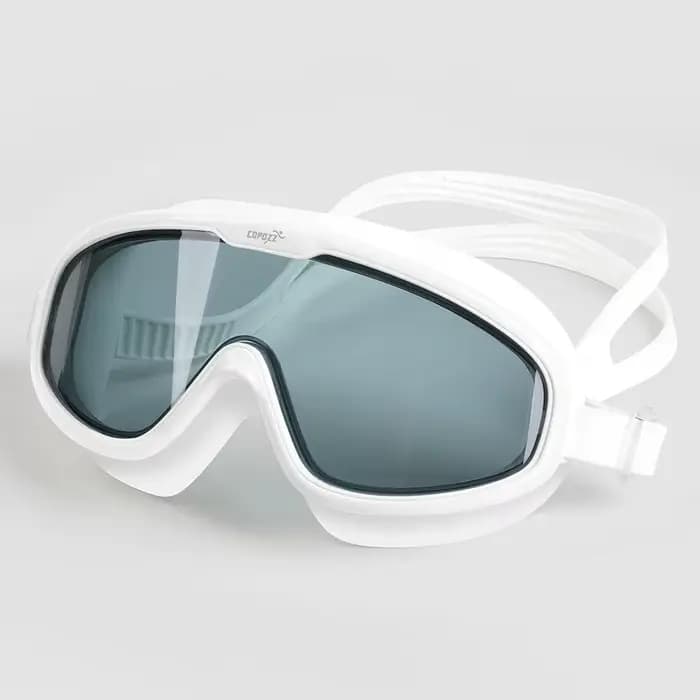 COPOZZ 2025 Lunettes de natation antibuée Lentille de forme entière Protection UV avec grand cadre e