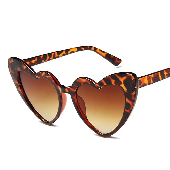 Lunettes De soleil en forme De cœur pour femmes, grande monture, personnalité, Sexy, mignonnes, verr