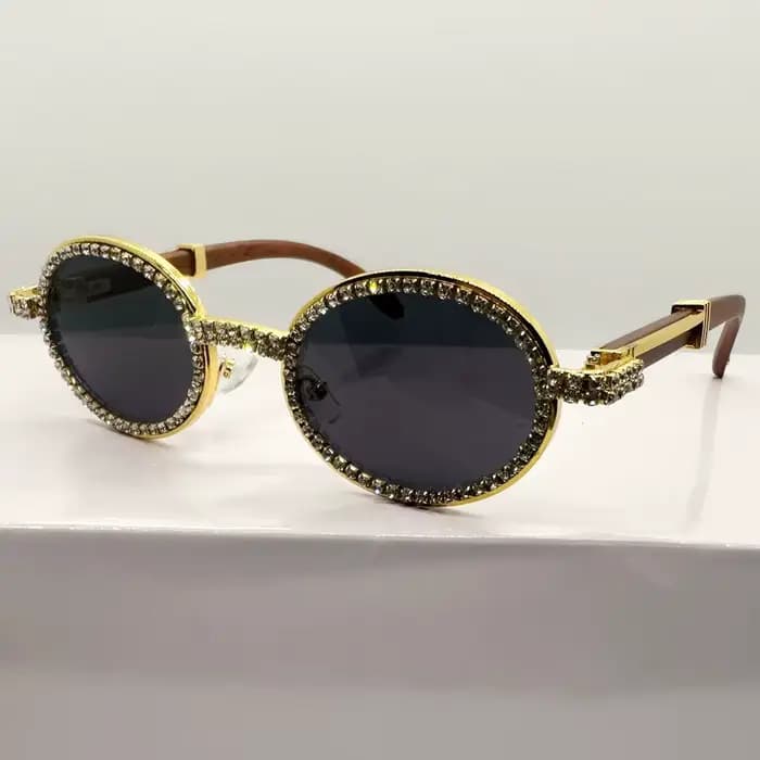 Lunettes de soleil à monture ovale en diamant pour femmes, lunettes de mode d'extérieur personnalisé