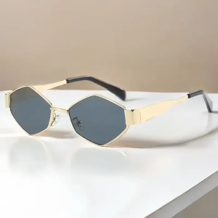Mode hexagone lunettes de soleil femmes 2025 marque de luxe Design Unique polygone lunettes de solei