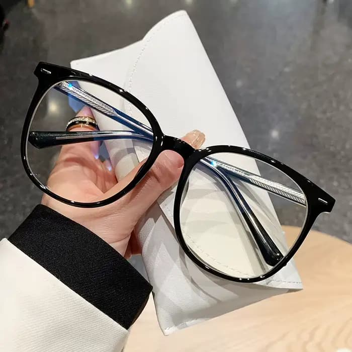 Lunettes d'ordinateur transparentes, monture ronde Anti-lumière bleue pour femmes et hommes, lunette