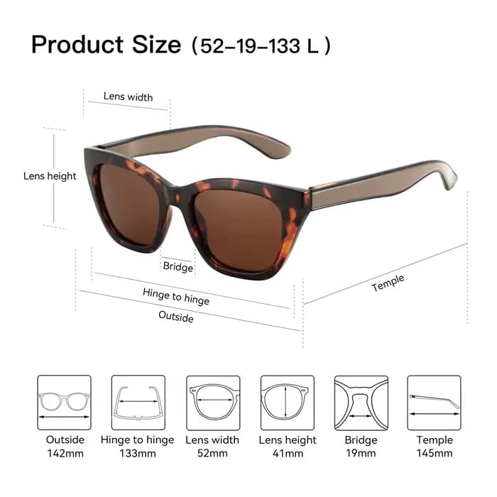 ZENOTTIC-Lunettes de soleil carrées pour femmes, protection UV400, monture optique, lunettes de sole