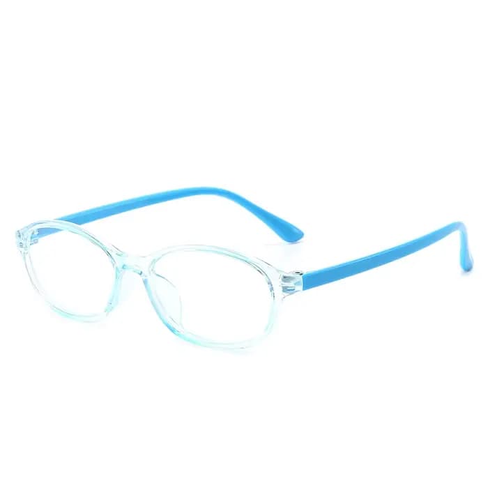 Lunettes anti-lumière bleue pour enfants, lunettes d'ordinateur, monture en silicone, verres transpa