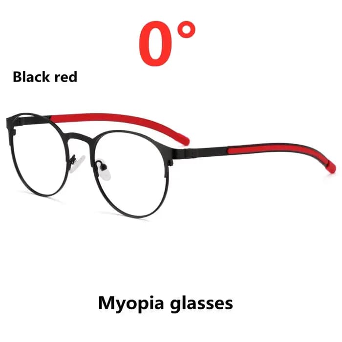 KJDCHD photochromisme lunettes rétro ronde en alliage cadre lunettes de myopie Protection UV extérie