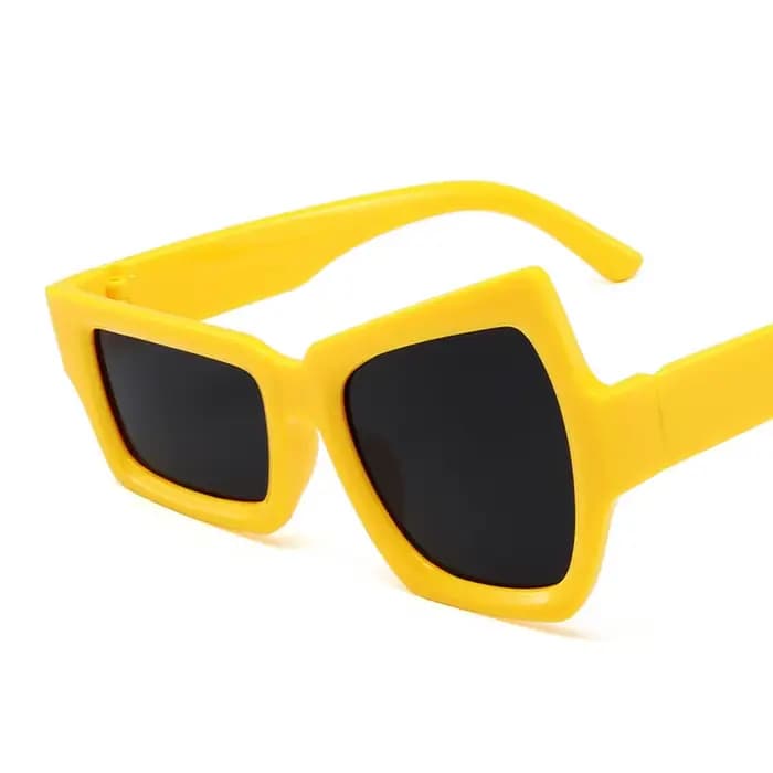 Lunettes de soleil carrées irrégulières drôles pour hommes, lunettes de soleil de créateurs, nuances