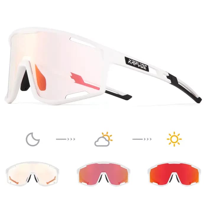 KAPVOE lunettes de cyclisme à couleur changeante pour hommes et femmes lunettes de vélo de montagne 