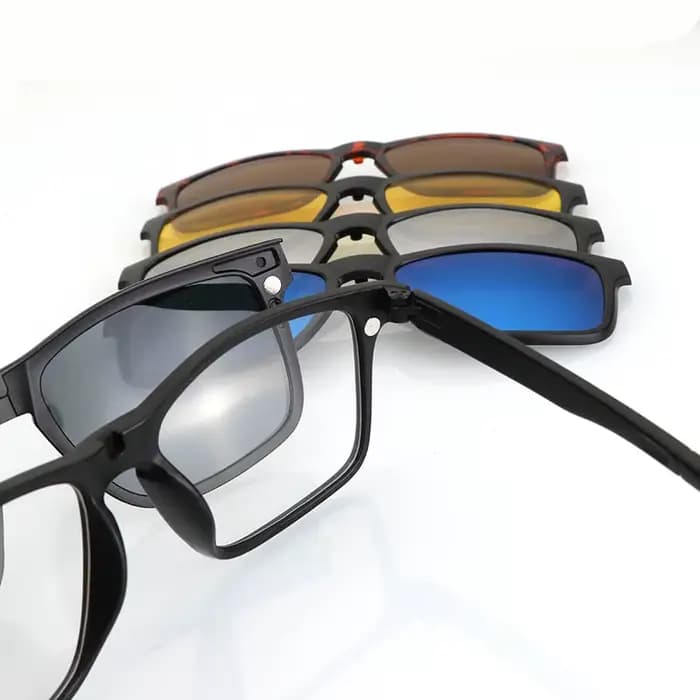 Lunettes de soleil polarisées fini myopie lunettes optique lunettes cadre hommes ceinture aimant 5 C