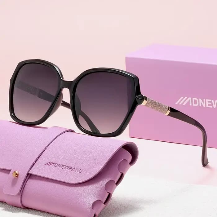 ADNEWBANU lunettes de soleil de luxe pour femmes grand cadre papillon hommes conduite fête en plein 