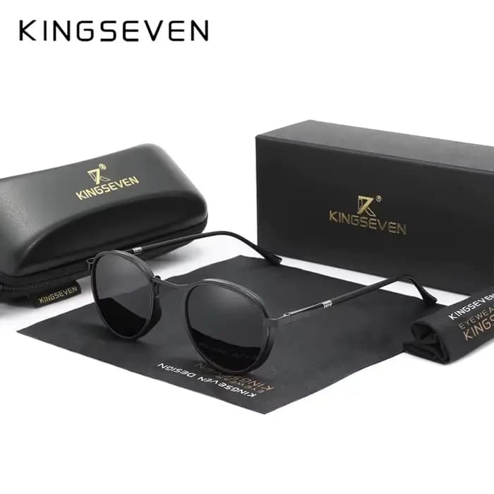 KINGSEVEN – lunettes de soleil à monture ronde pour hommes et femmes, polarisées UV400, nouveau Desi