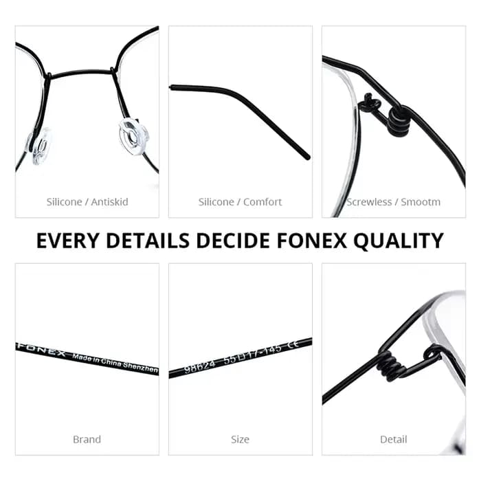 FONEX alliage de titane lunettes cadre hommes marque Design lunettes ultraléger danemark corée Morte