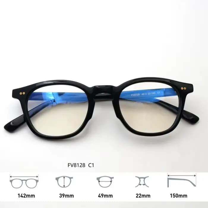 Monture de lunettes en acétate à bord large, tendance, pour hommes et femmes, avec verres photochrom