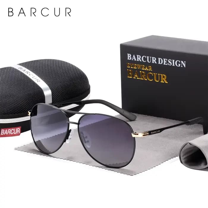 BARCUR hommes dégradé femmes lunettes de soleil polarisées lunettes de soleil pour hommes pilote
