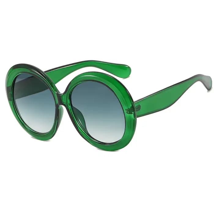 Lunettes de soleil rondes surdimensionnées pour femmes et hommes, marque de luxe, grandes montures, 