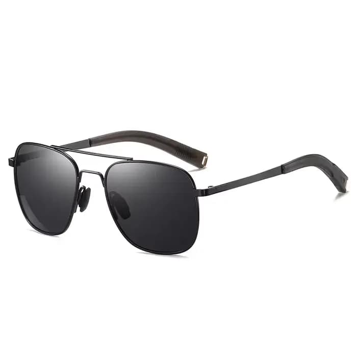 -100 -125 -150 myopie lunettes à lumière polarisée lunettes de soleil en métal hommes boîte carrée P