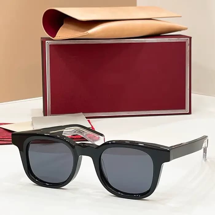 Lunettes de soleil classiques JMM JAX pour hommes, monture carrée en acétate écaille de tortue, fabr