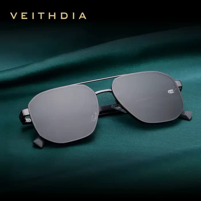 VEITHDIA marque Vintage lunettes de soleil pour hommes femmes polarisées UV400 lentille extérieure c