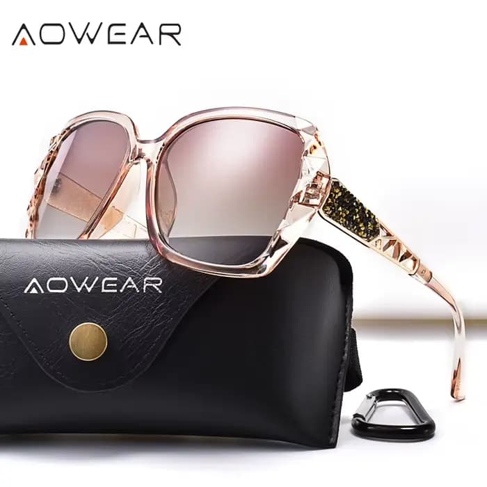 Femmes luxe dégradé surdimensionné lunettes de soleil femmes polarisées carré Vintage lunettes de so