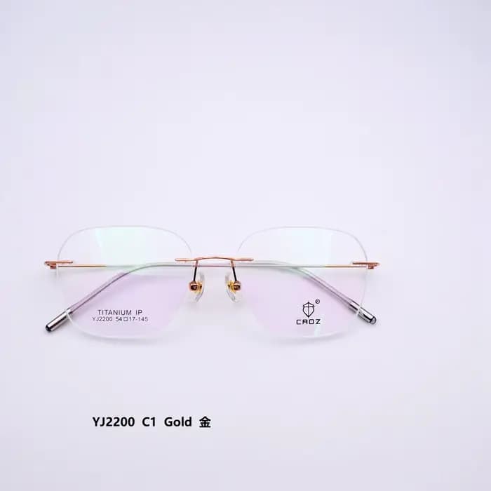 Montures de lunettes sans monture en titane pour grands visages, style affaires, hommes et femmes, v