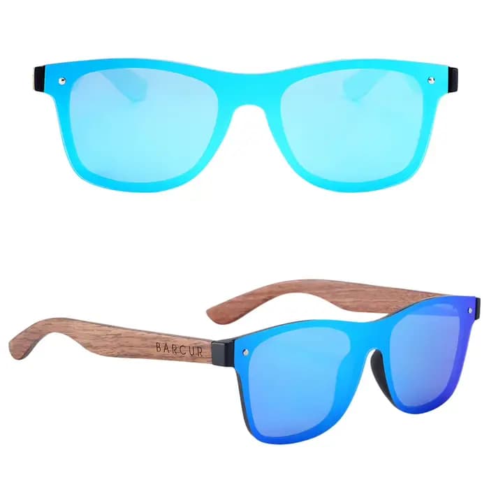 BARCUR – lunettes De soleil polarisées en bois, en noyer noir naturel, UV400, pour hommes et femmes
