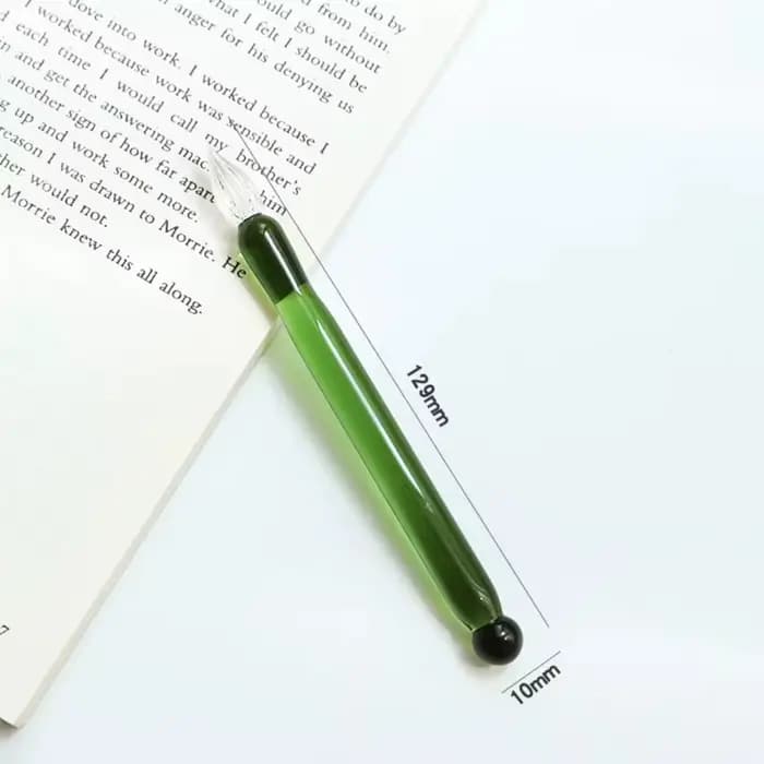 Stylo à plume en verre, unité individuelle, idéal pour étudiant, coloré, transparent, cadeau vintage