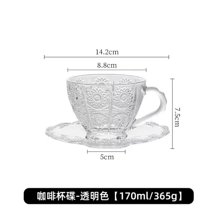 Ensemble de tasses à café en verre nordique pour les amateurs de thé, tasse à latte transparente, en