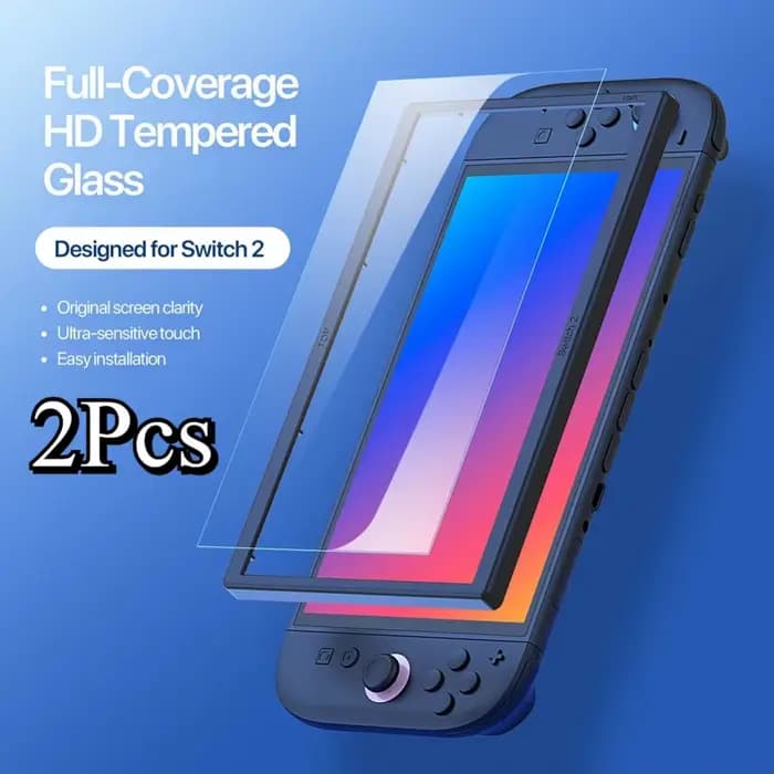 Film de verre trempé pour écran Ultra-clair, 2 pièces, pour Switch 2, dureté, verre de protection an