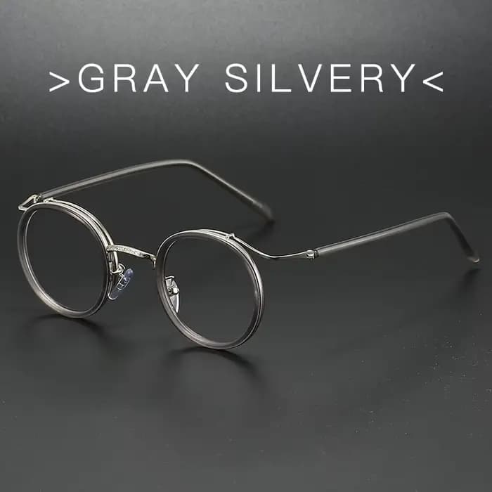 Monture de lunettes de luxe de marque rétro, monture ronde pour hommes et femmes, alliage d'acier in