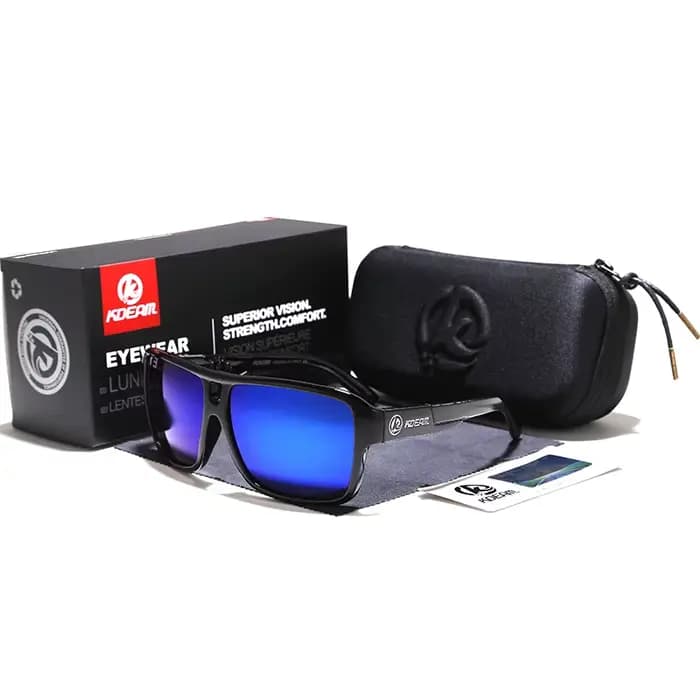 KDEAM-Lunettes de soleil polarisées de style Jam pour hommes, lunettes de sport de marque, super qua