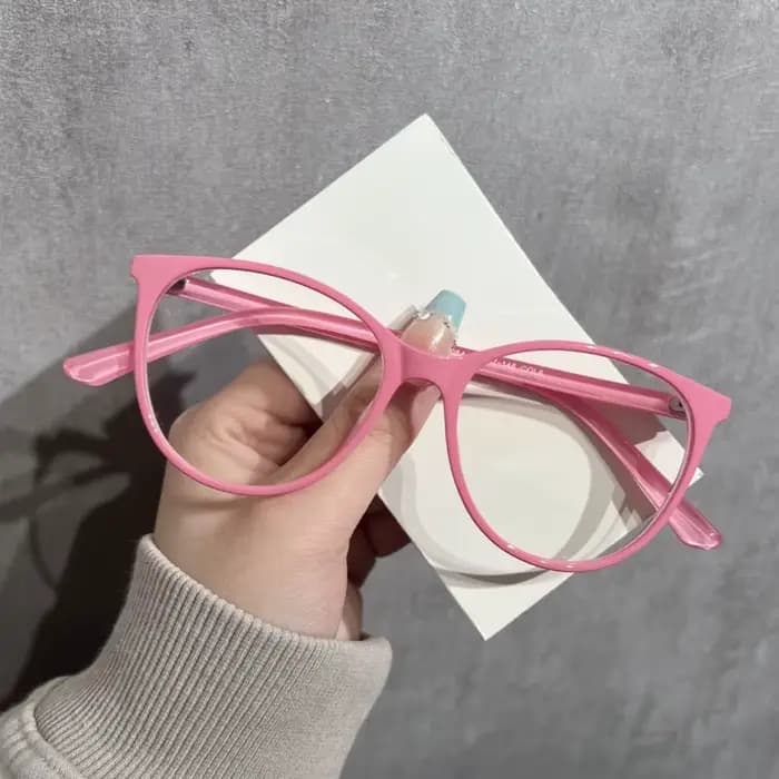 Lunettes unies à la mode pour femmes, nouveau Style universel, Simple, élégant, monture ronde, polyv